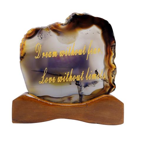 Avika Natural Agate Plate 4.5 Inch 