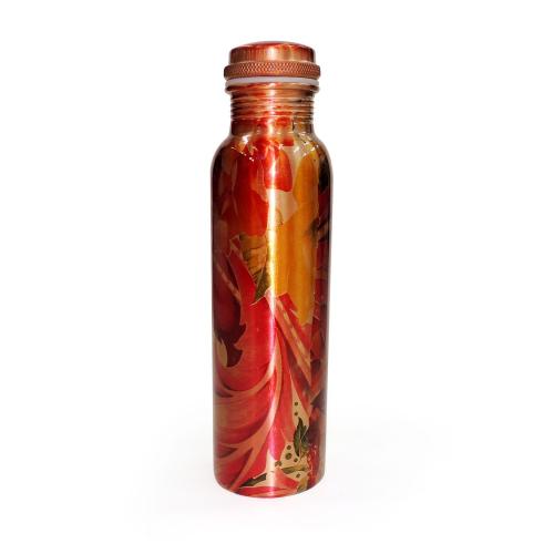 Alokik Leak Proof Super Red Wine Copper Bottles for Water 1 Liter for Travelling