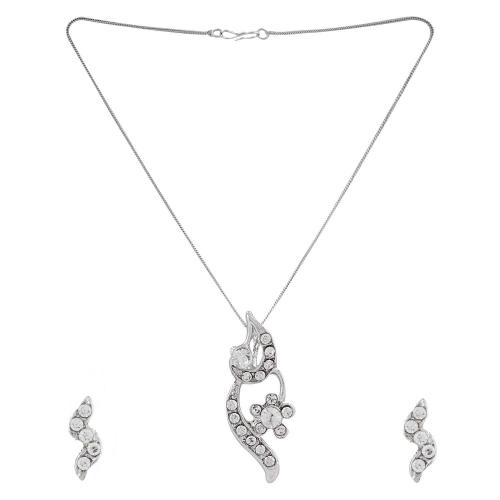 Avika Austrian Crystal Studded Designer Jewelry Set With Earring