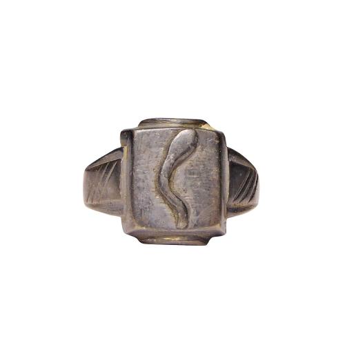 Avika Black Metal Ring For Men