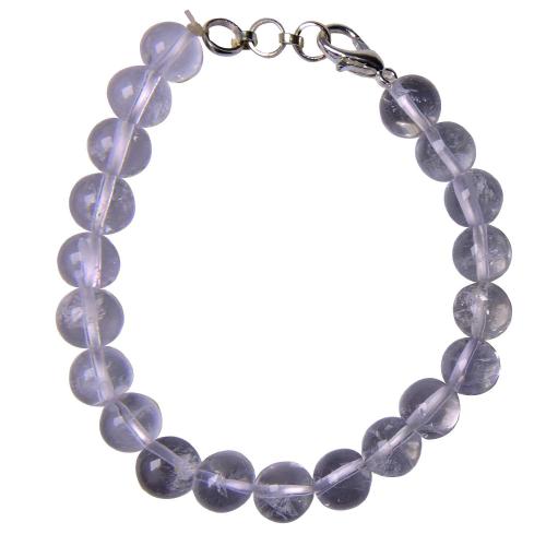 Avika Clear Quartz Bead Bracelet with Hookh (Pack of 1Pc)