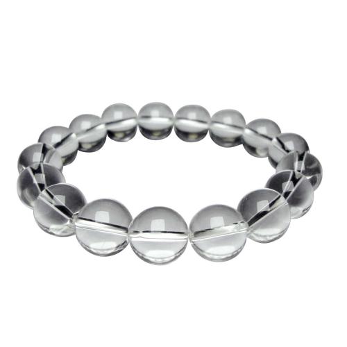 Avika Natural Clear Quartz 10 mm Bead Bracelet For protects negativity, connecting higher self