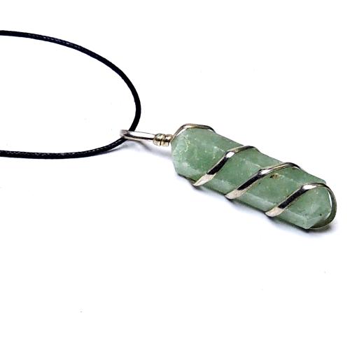 Avika Green Aventurine Double Point Pendant