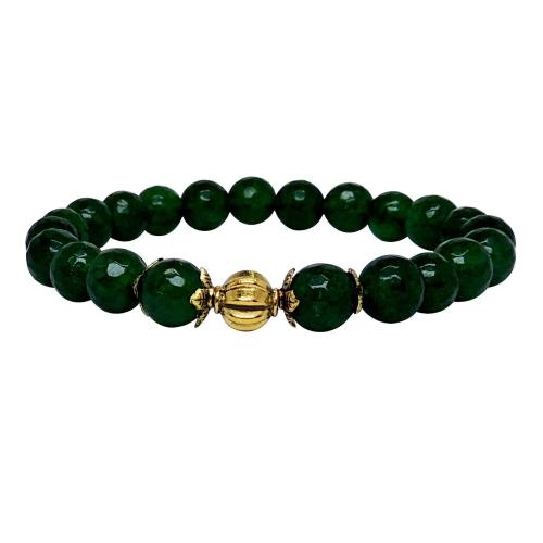 Avika Heat Processed Green Onyx 8 mm Bead Bracelet Designer 2