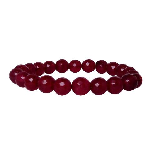 Avika Heat Processed Ruby 8 mm Bead Bracelet Designer 1