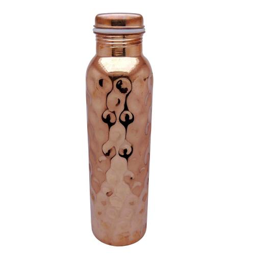 Avika Leak Proof Copper Bottles for Water 1 Litre diamond cut Pure Copper Bottle