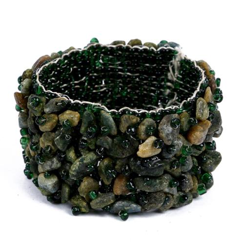 Avika Moss Agate Chips Bracelet For Prosperity