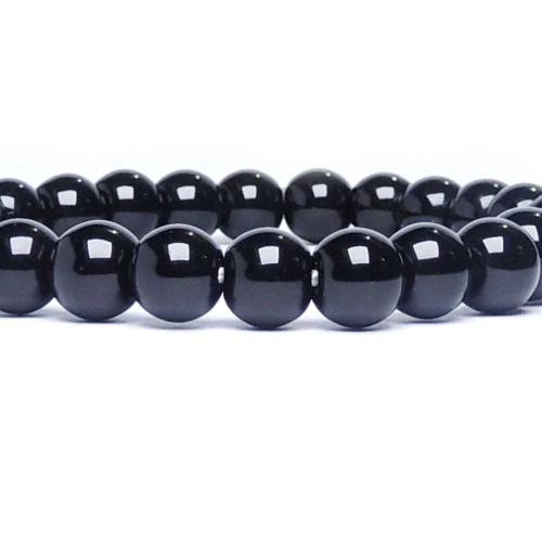 Avika Natural Black Agate Beads Bracelet (Pack of 1Pc)