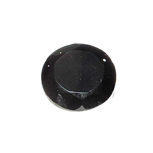 Avika Natural Black Agate Round Diamond Cut Loose Gemstone(Pack of 1 Pc.)