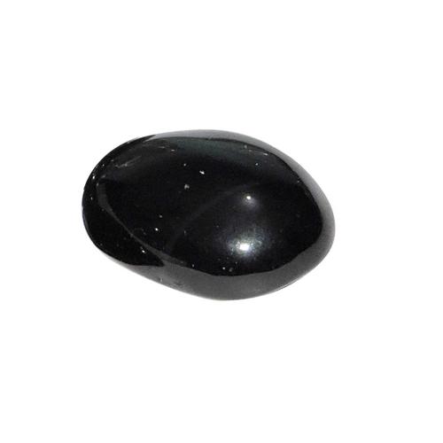 Avika Natural Black Agate Round Loose Gemstone(Pack of 1 Pc.)