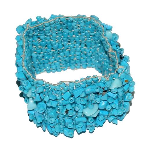 Avika Natural Blue Howlite Chip Bracelet (Pack of 1 Pc.)