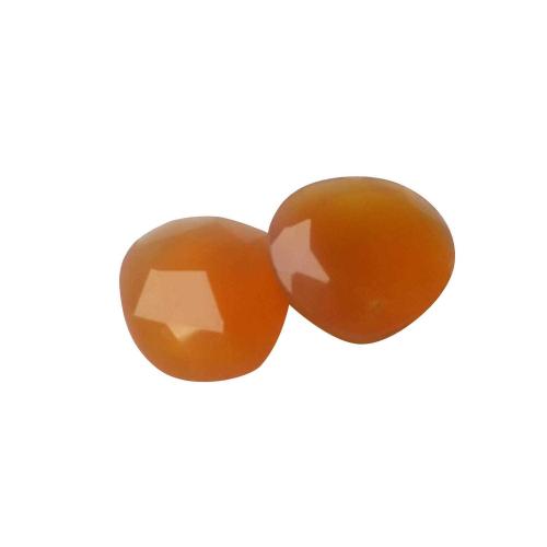 Avika Natural Carnelian Diamond Double Cut Ring Stone