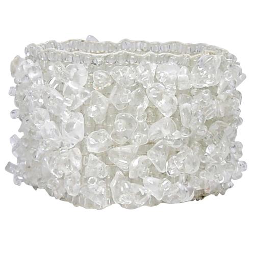 Avika Natural Clear Quartz Gemstone Chip Bracelet for Clarity (Pack of 1 Pc.)