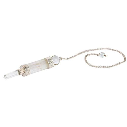 Avika Natural ClearQuartz Ball-Pencil Pendulum