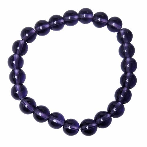 Avika Natural Dyed Amethyst 8 mm Bead Stone Bracelet