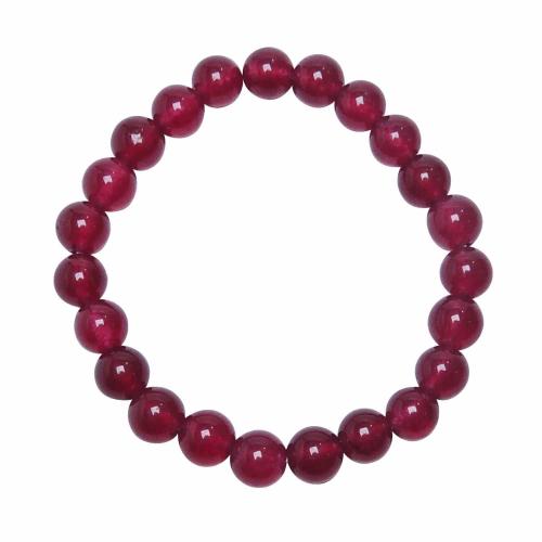 Avika Natural Dyed Garnet 8 mm Bead Stone Bracelet