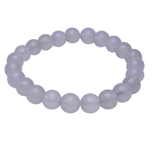 Avika Natural Dyed Rose Quartz 8 mm Bead Stone Bracelet Color: Pink, For Unisex
