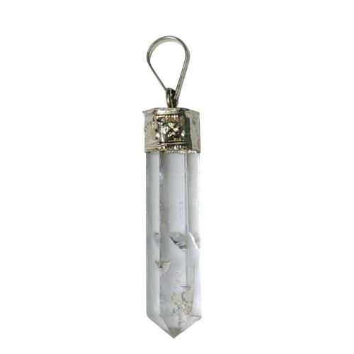 Avika Natural Energized Clear Quartz Point Pendant