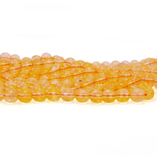 Avika Natural Energized Citrine 6 mm Faceted Beads (pack of 5 pcs.)