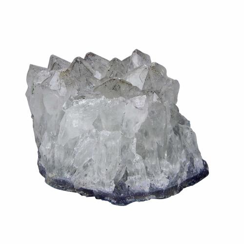 Avika Natural Energized Himalayan Quartz with Black Tourmaline Cluster For EMF Protection Chakra
