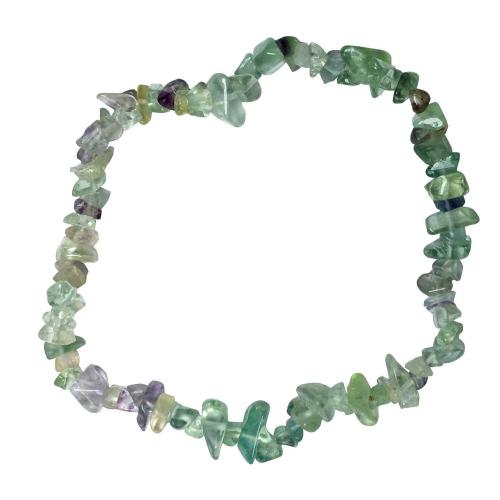 Avika Natural Fluorite Gemstone Chips Bracelet (Pack of 1Pc)