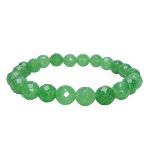 Avika Natural Green Aventurine Faceted Bracelet For Success, Attracting Money (Pack of 1 pc)