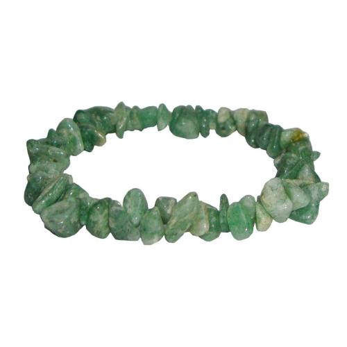 Avika Natural Green Aventurine Gemstone Chips Bracelet (Pack of 1Pc)