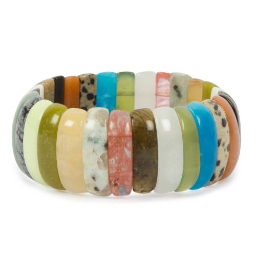 Avika Natural Healing Multi Crystal Cabochon Bracelet For Intentional Power