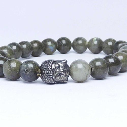 Avika Natural Labradorite Buddha Bracelet (Pack of 1Pc)