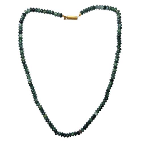 Avika Natural Moss Agate Necklace for general Abundance, Success, and Prosperity