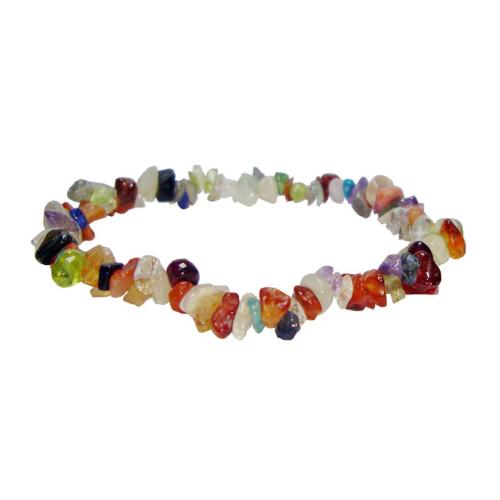 Avika Natural Multi Crsytal Gemstone Chips Bracelet (Pack of 1Pc)