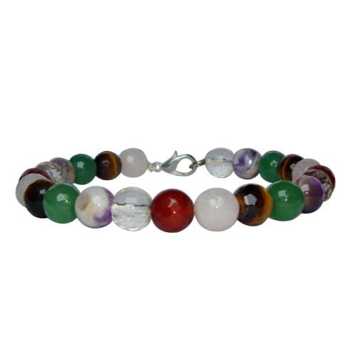 Avika Natural Muti-Crystal Faceted Bead Bracelet with hook For Reiki Healing & Meditaion