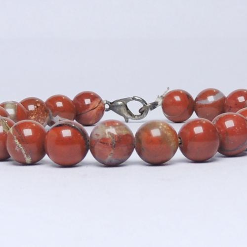 Avika Natural Red Jasper Beads Bracelet with Hook
