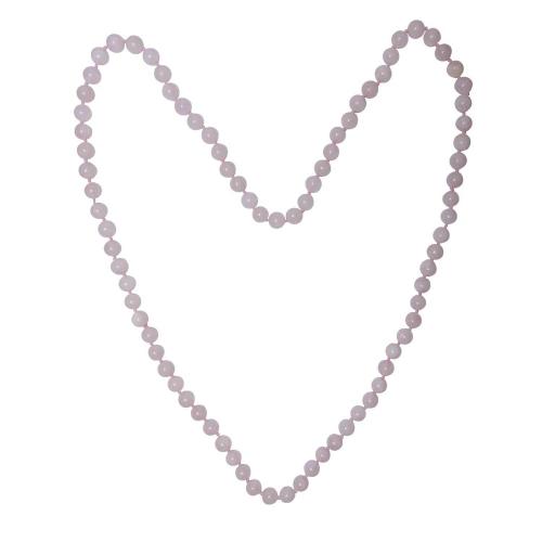 Avika Natural Rose Quartz Semi-precious Stone Mala for True Love