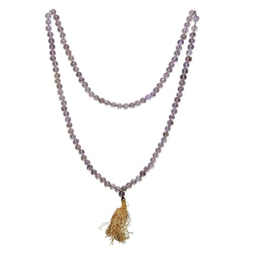 Avika Natural Smokey Quartz Mala for Aura Enhancing Art-I