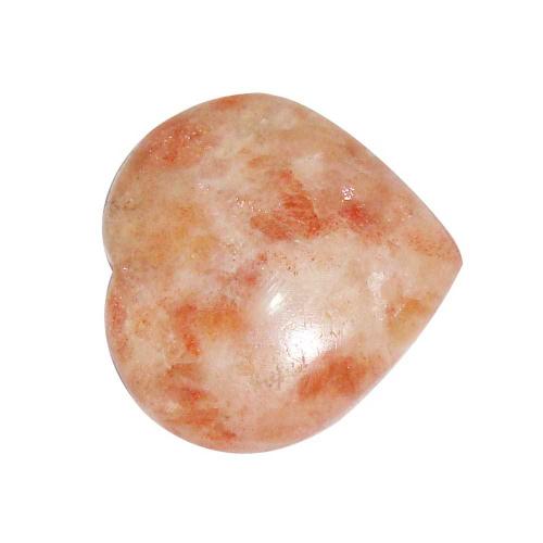 Avika Natural Sunstone Heart Cabochon