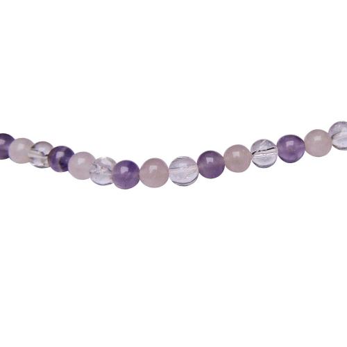 Avika Natural Tri-Quartz Necklace for Anger Control and Healing (6 mm. Bead)