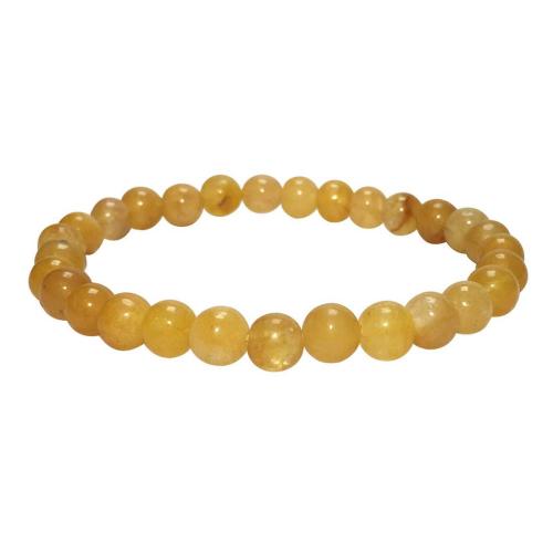 Avika Natural Yellow Quartz Beads Bracelet (Pack of 1Pc)