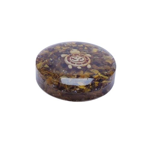 Avika Orgonite small Paper Weight With Tiger Eye & Symbol Power Art 2