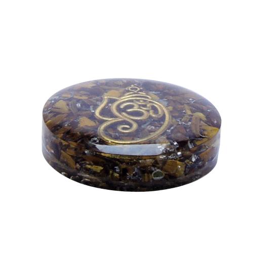 Avika Orgonite small Paper Weight With Tiger Eye & Symbol Power Art 3