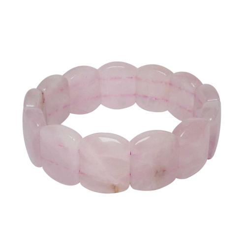 Avika Rose Quartz Broad Cabochon Bracelet (Pack of 1Pc)