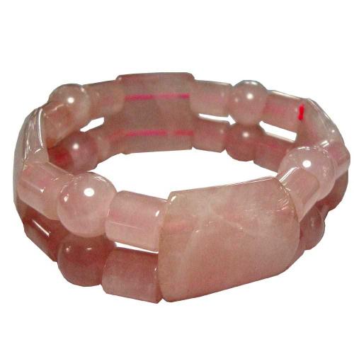 Avika Rose Quartz Designer Bead Broad Bracelet (Pack of 1Pc)