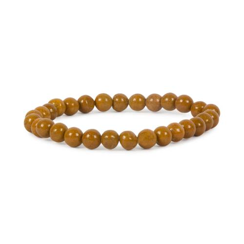 Avika Yellow Jasper 6 MM Bead Bracelet (Pack of 1Pc)
